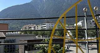 Aussicht zur Stadt Brig Hotel Stockalperhof